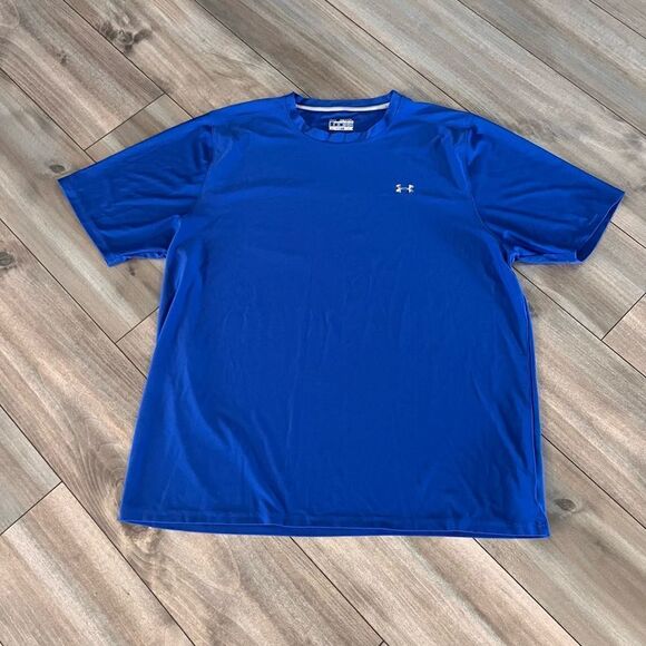 Under Armour Blue Athletic Workout Shirt Men XXL Bin M-4‎ - Picture 1 of 4